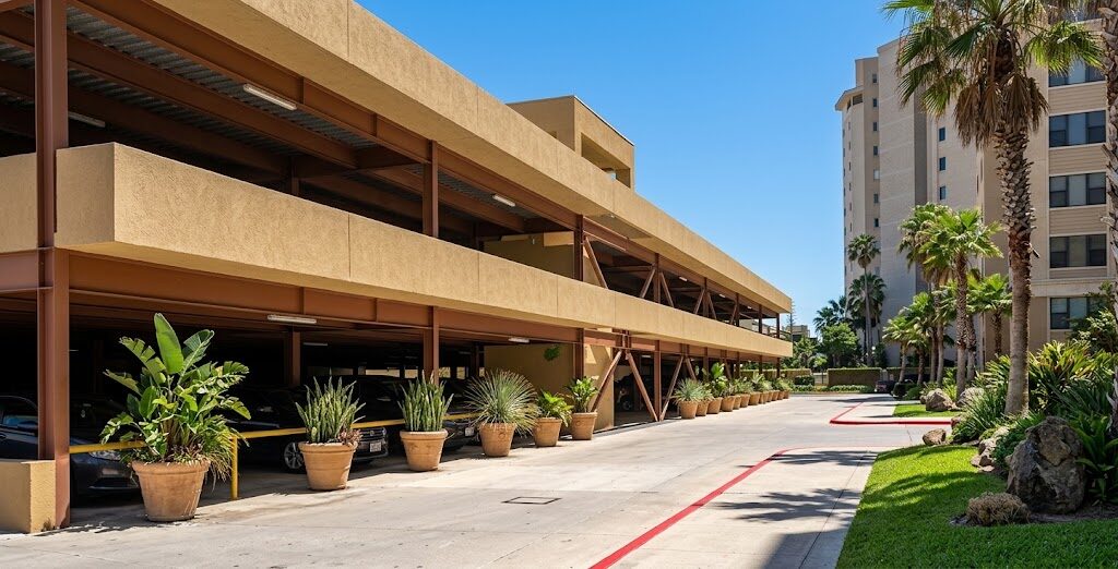 Parking structure at La Jolla Real Rosarito